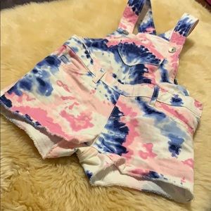 Tie Dye Shortalls- Toddler